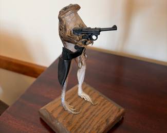 Taxidermy frog