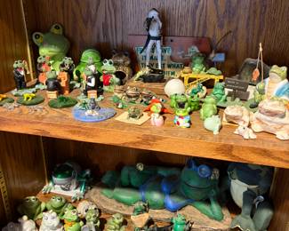 Frog decor and tchotchkes