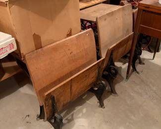 Antique school desks