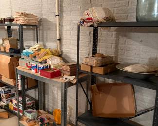 Tins, games, antique dolls, books