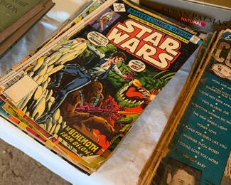 Vintage comic books and magazines