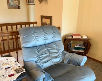 Upholstered, manual recliner