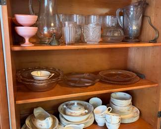 Chin set, glasswares 