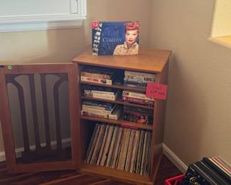 Vinyl, vhs cassettes, dvds