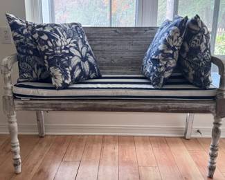 Bench with pillows