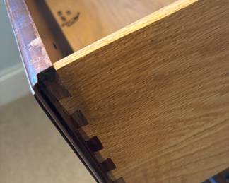 Cherry Slant Front Secretary Detail