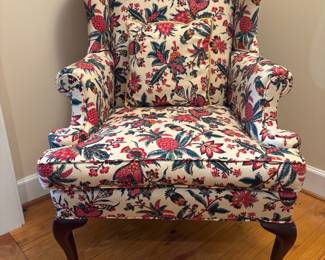 Beautiful Queen Ann Wing Chair
