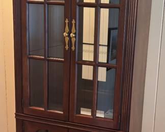 Lighted Curio Cabinet - Glass Shelving