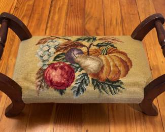 Hand stitched  Footstool