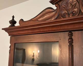 Lovely TN (Roane Co) Made Chest with Glass Door Cabinets - Walnut and Cherry- wavy glass - amazing detail