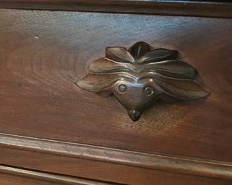 Lovely TN (Roane Co) Made Chest with Glass Door Cabinets - Walnut and Cherry- wavy glass - amazing detail