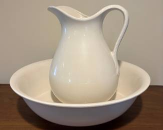 Staffordshire Ironstone Pitcher and Wash Basin