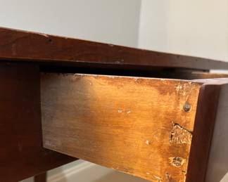 Primitive Single Drawer Table Detail