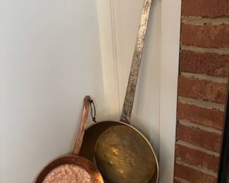 Brass and Copper Hearth Pans