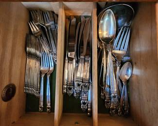 International Sterling Royal Danish Sterling Flatware Set With Serving Utensils - OVER 8 LBS - Spectacular