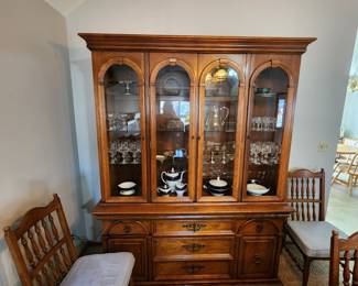 Beautiful Mid-century modern dining room table and China cabinet