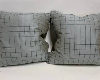 Pair of windowpane decorative pillows