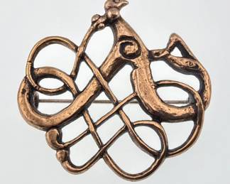 David Andersen bronze Nordic brooch