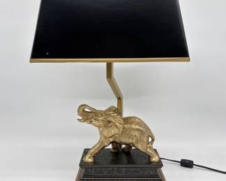 Elephant brass decorative desk lamp