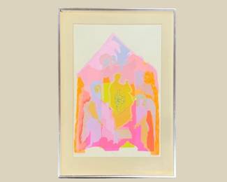 Henrietta Near silk screen "After Cimabue, I"
