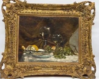 Signed Dutch still life painting by C. Groeneveld (1882-1952)