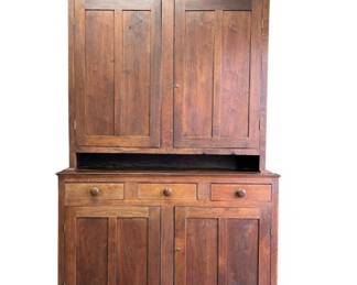 Very nice walnut step back cupboard (2 pieces)