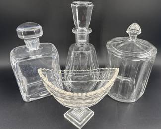 Baccarat and other heavy crystal tableware