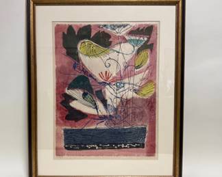 Paul Rene Gaugiun (Norway, 1911-1976) woodcut "Mosquitoes"