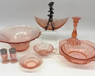Pink Depression glass