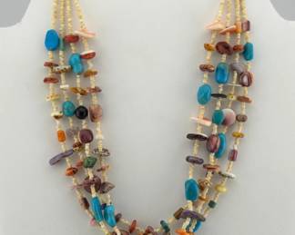 Native American sterling Santo Domingo necklace