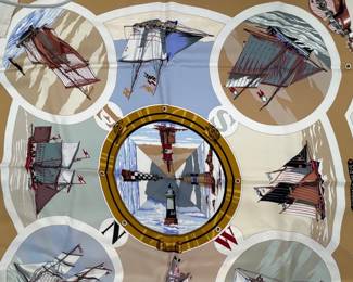 Hermes in the box silk scarf "Belles Amures"