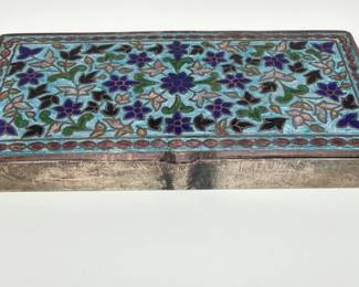 Sterling enamel box