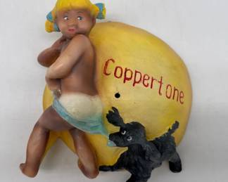 Coppertone string holder from 40's