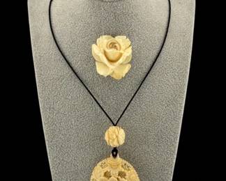 Bone carved jewelry 