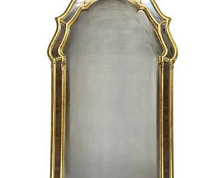 LaBarge gilded mirror with mirrored outer frame