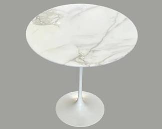 Marble top tulip side table