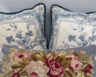 Needlepoint decorative pillows