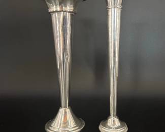 Sterling bud vases (weighted)