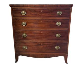 Mahogany period Federal chest of four drawers