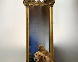 Large giltwood Pier mirror - sorry Buddy is not included!