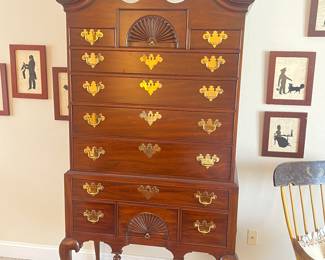 Hinkle Harris Mahogany Highboy w/ Keys