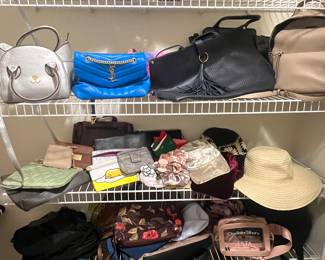 A selection of purses and Woman’s shoes