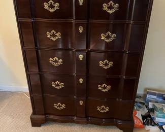 8	- $600	Henredon fine furniture tall  chest  38W X 19D X 49H

