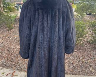 $800 - Full mink coat, black - size 14-16 - great condition. 