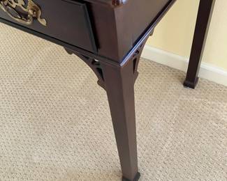 20	 $360	Henredon Mahogany Desk with chair 46W X 23D X 29H

