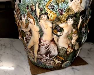 Vintage Italian Capodimonte Porcelain Vase / Jardinaire