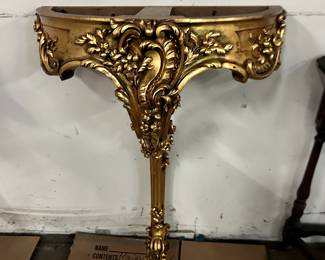 Antique Rococo Console Tables in Giltwood, Set of 2
