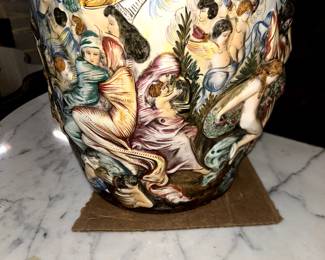 Vintage Italian Capodimonte Porcelain Vase / Jardinaire