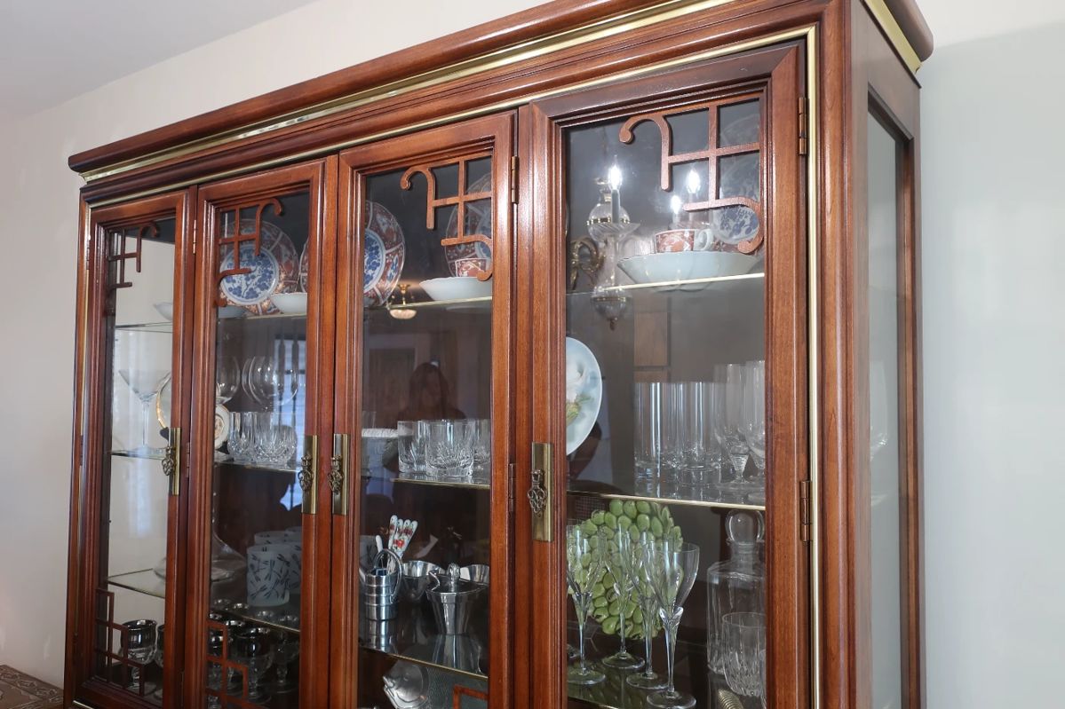 Bassett  china  cabinet    65"  x  15" 