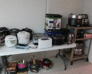 Small appliances. There are rice cookers etc.